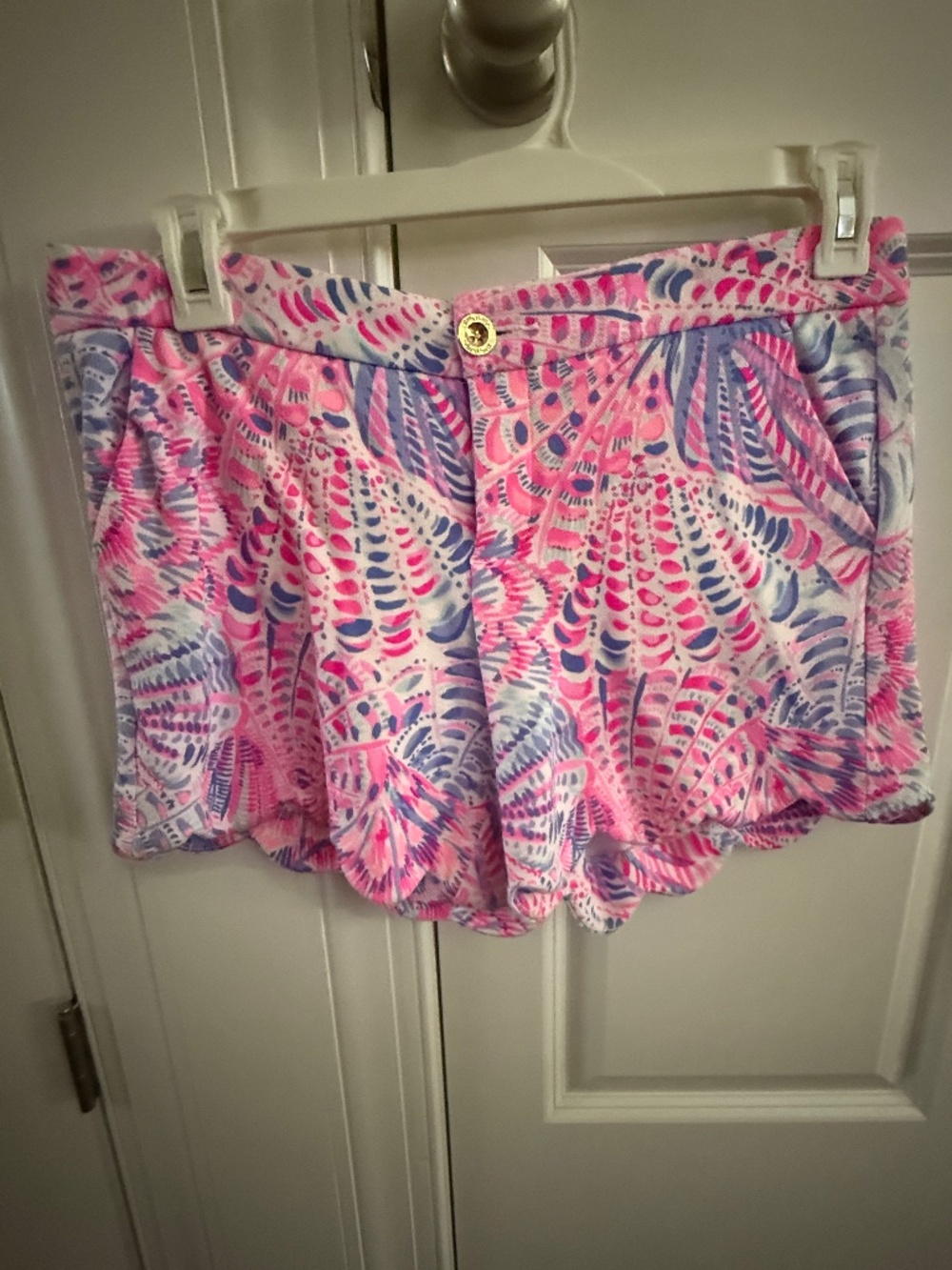 Lilly Pulitzer Buttercup Knit Shorts in Raz Berry Sea You Soon Size 8